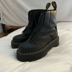 Dr. Martens Black Platform Combat Boots
